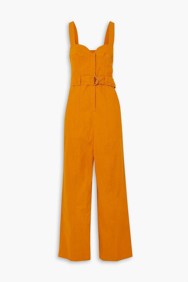 + Petra Flannery Cyprus belted linen-blend jumpsuit