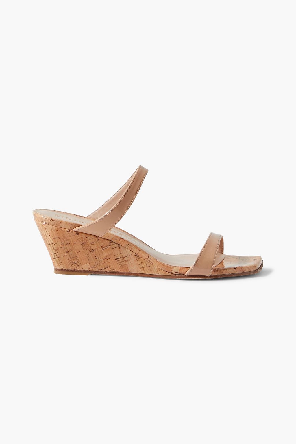 STUART WEITZMAN Aleena 50 patent-leather wedge sandals | Sale up to 70% off  | THE OUTNET