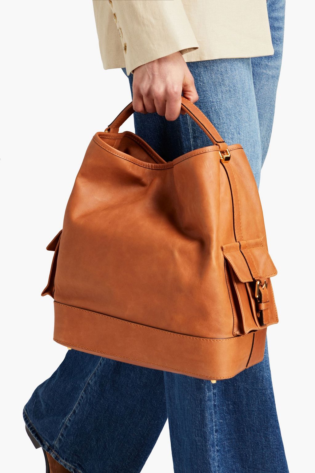 ALBERTA FERRETTI Leather bucket bag THE