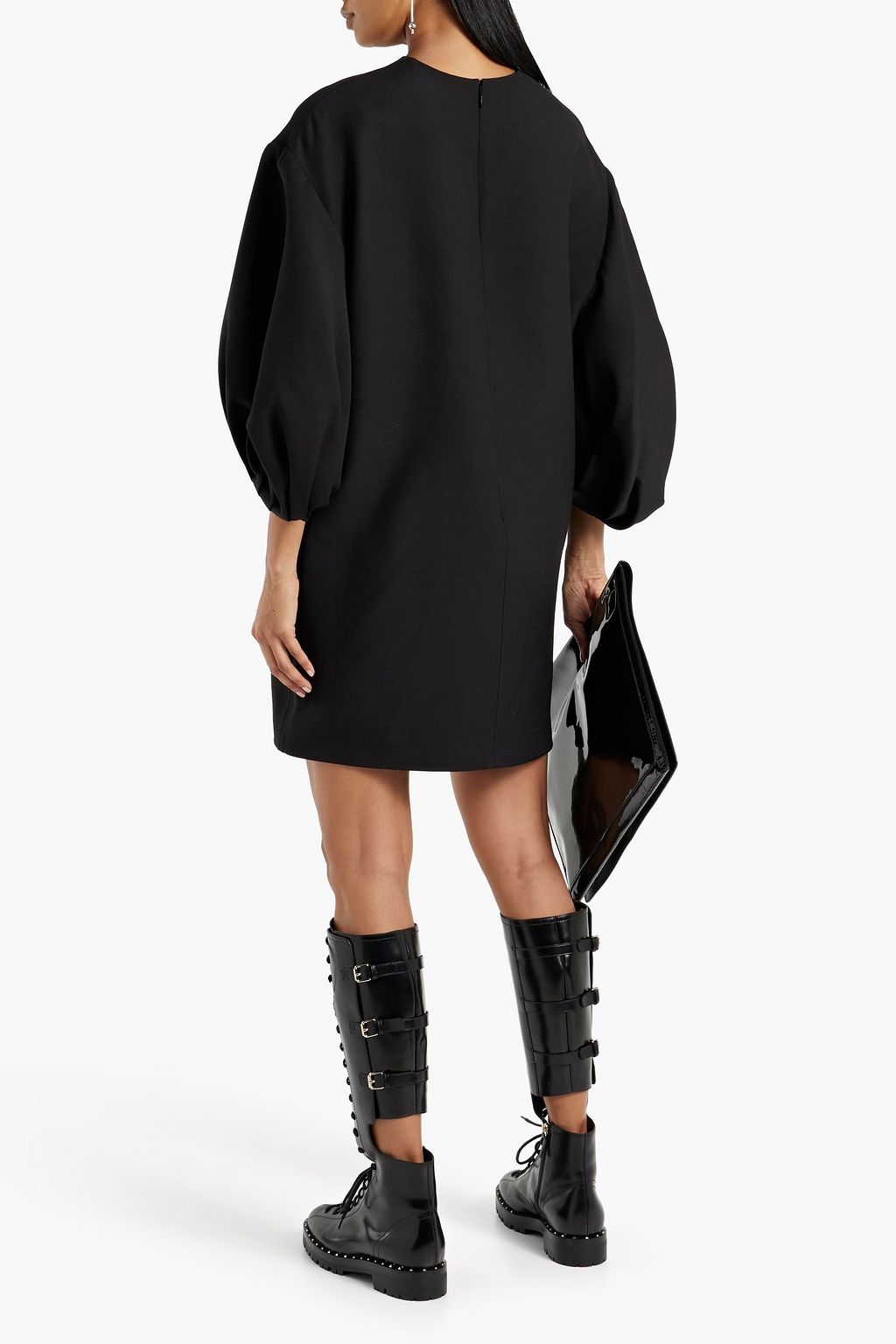 VALENTINO GARAVANI Wool and silk-blend crepe mini dress