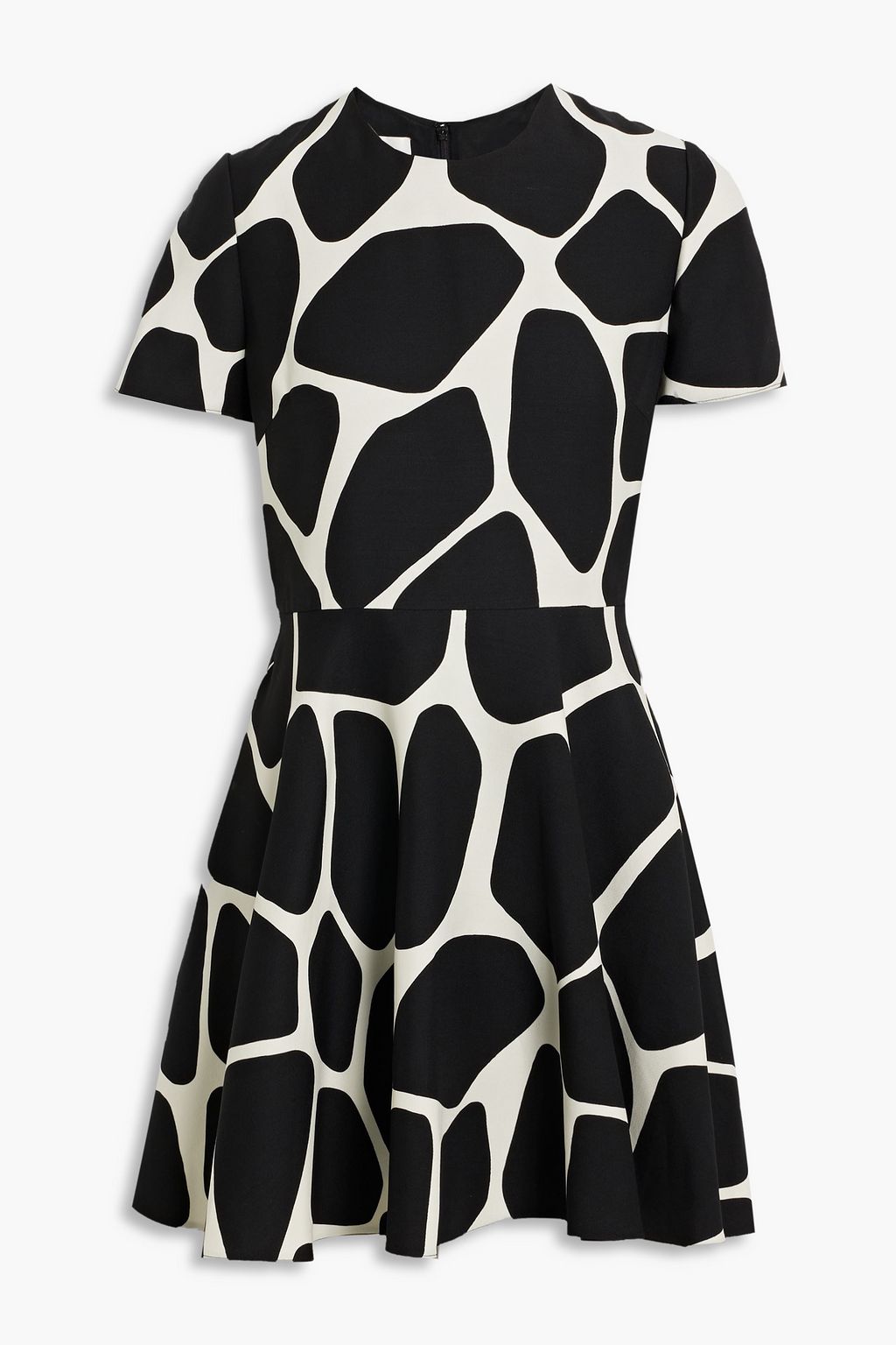VALENTINO GARAVANI Printed wool and silk blend crepe mini dress THE OUTNET