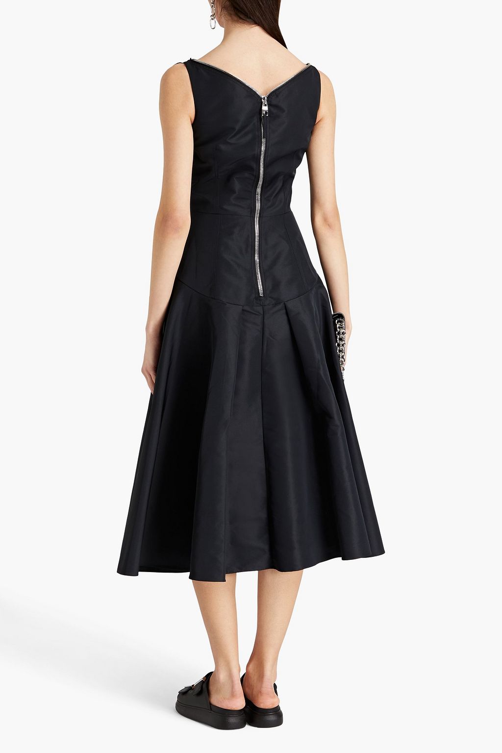 ALEXANDER MCQUEEN Flared shell midi dress THE