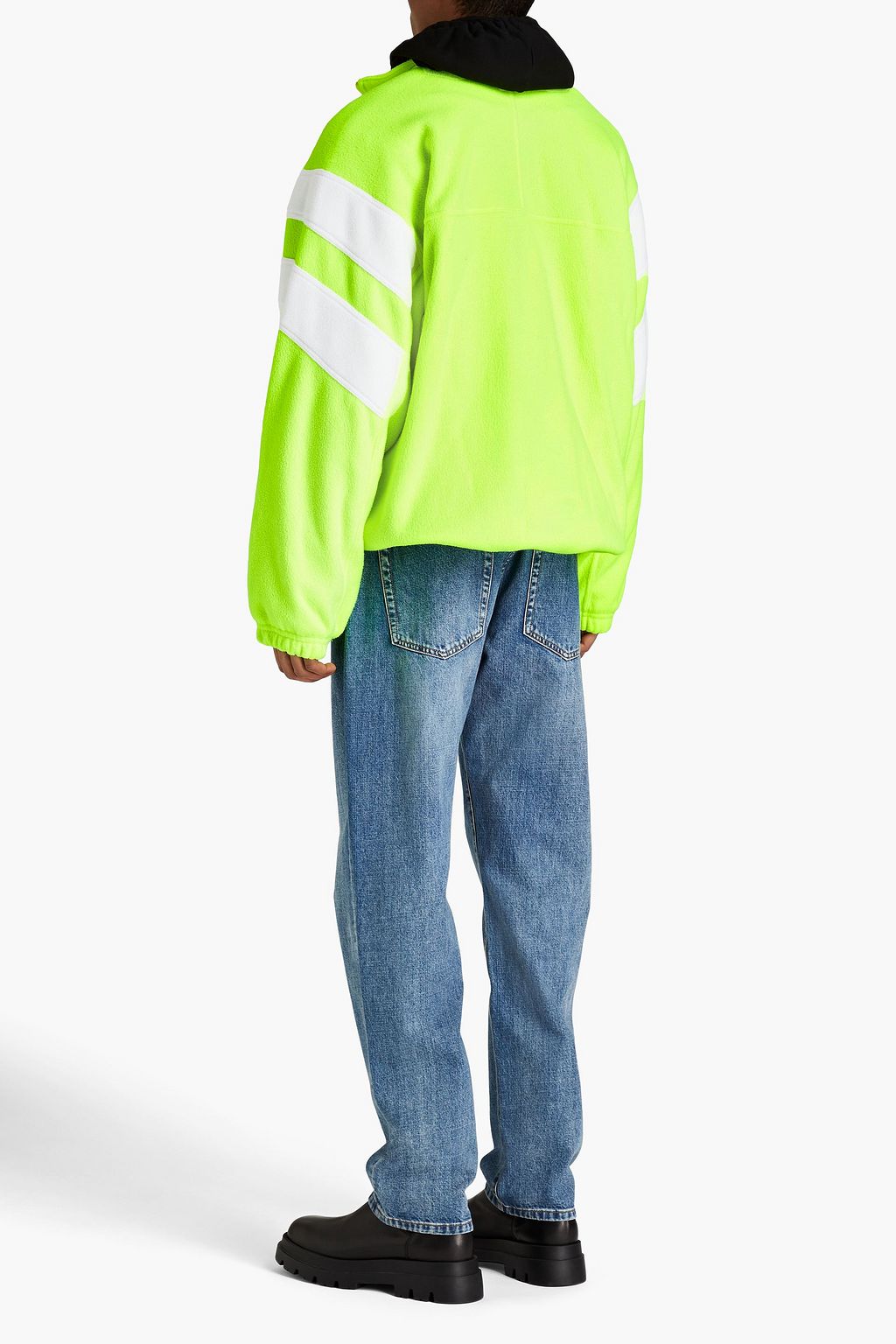 BALENCIAGA Logo-embroidered fleece jacket