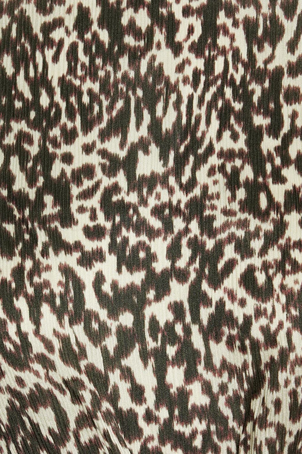 IRO Rusko ruffled leopard-print silk-crepon blouse