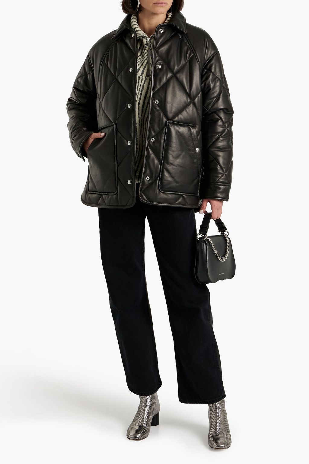 IRO Shiren quilted leather jacket
