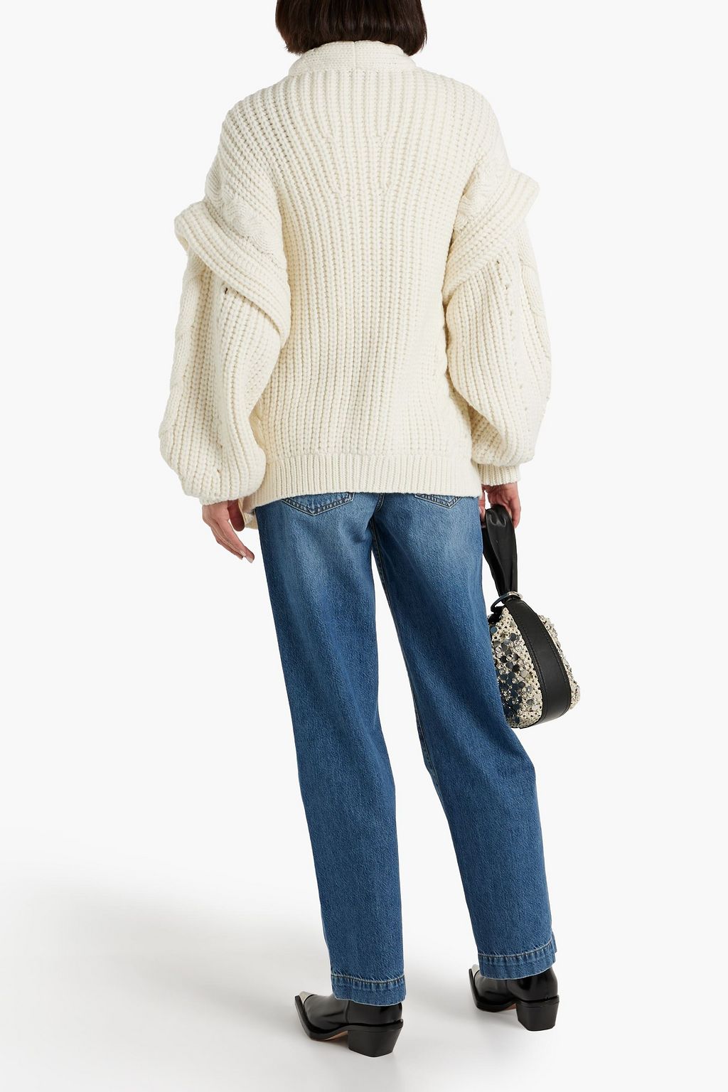 IRO Ynara cable-knit wool-blend cardigan