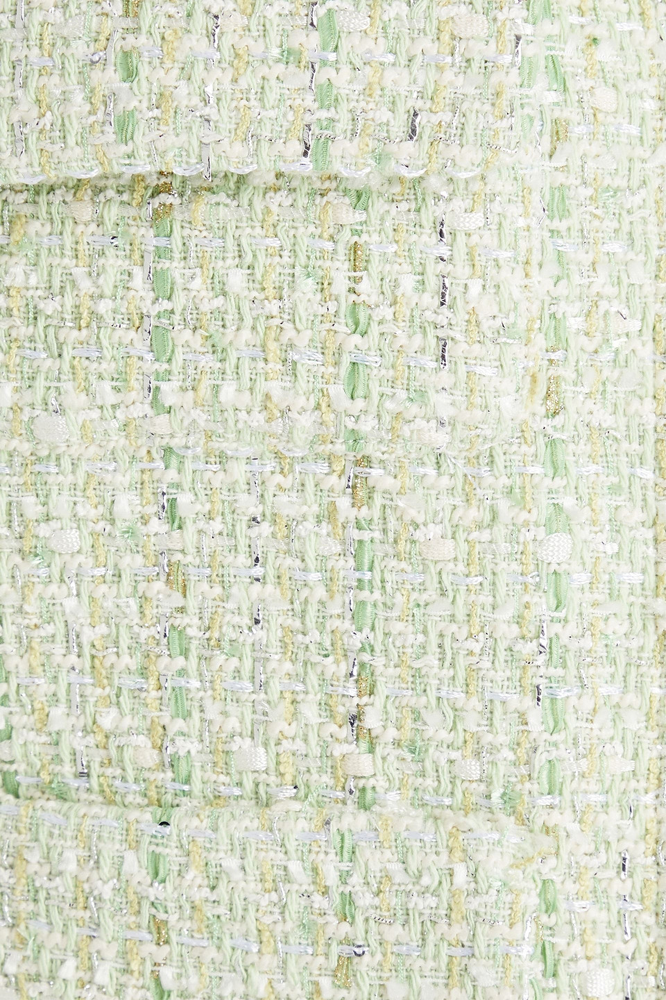 Maje Vinova Jacke Aus Metallic-tweed In Light Green