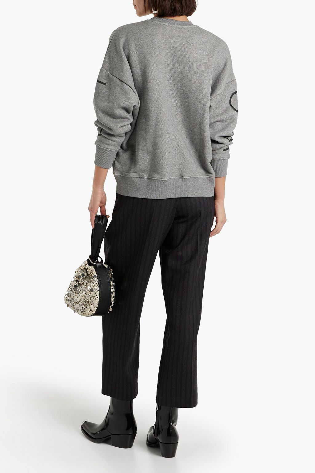 IRO Jilly printed French cotton-terry sweatshirt