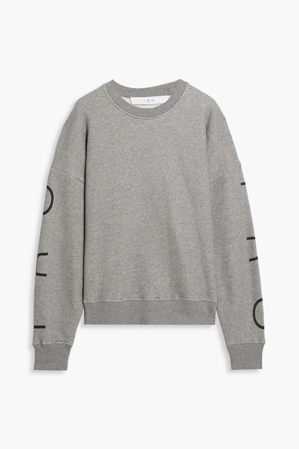 Iro Jilly Printed French Cotton-terry Sweatshirt In Gray