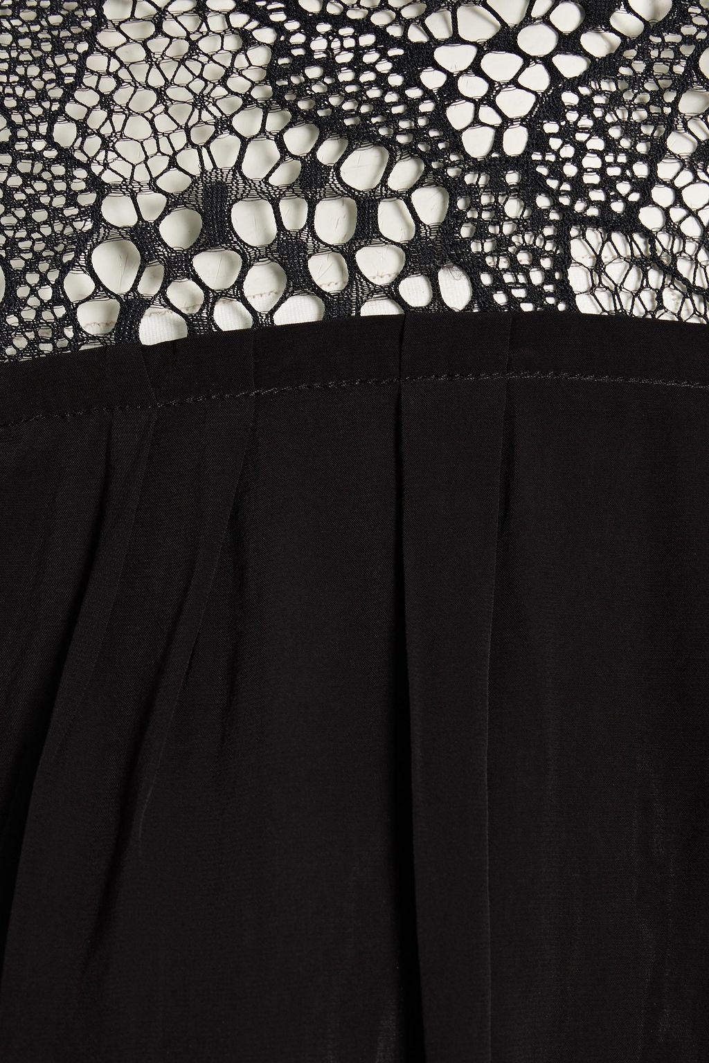IRO Digwed lace-paneled crepe de chine blouse