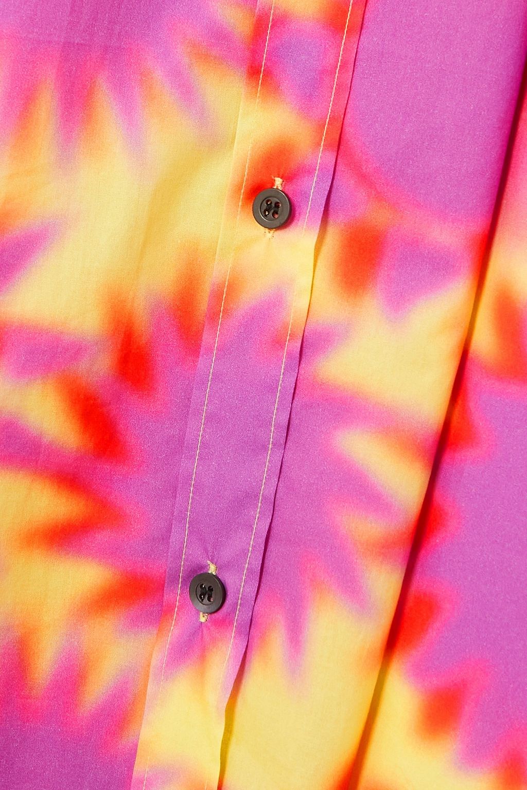 DRIES VAN NOTEN コットンポプリン シャツワンピース プリント入り