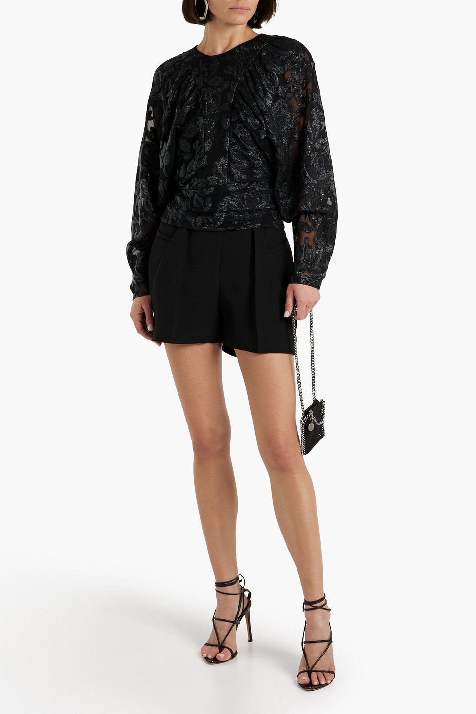 Iro Mabel Silk-blend Top In Black
