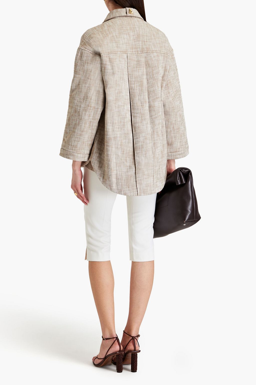 AERON Carlo melierte Jacke aus Twill aus einer Baumwollmischung