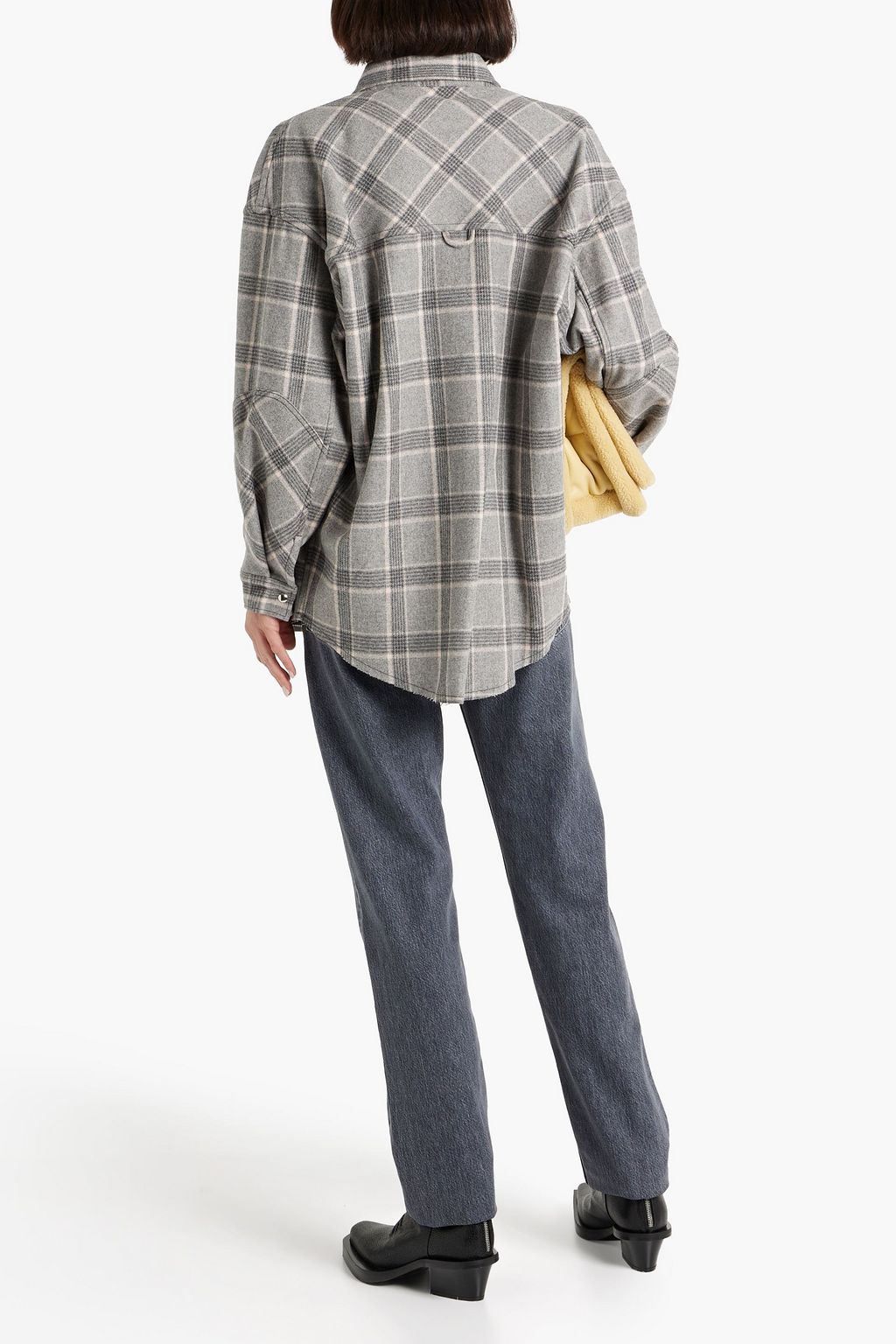 IRO Horren checked wool-blend flannel jacket
