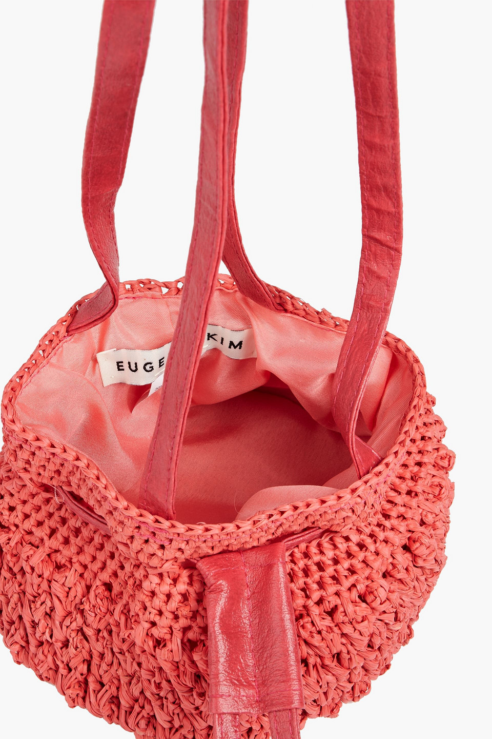 Eugenia Kim Penelope Woven Shoulder Bag In Coral