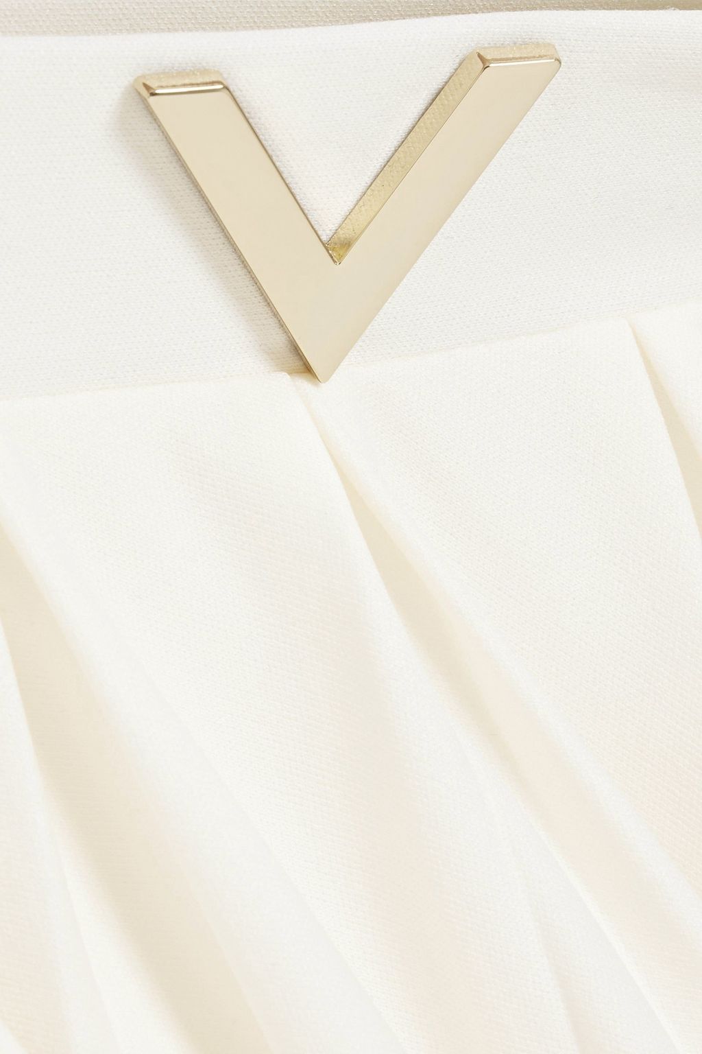 VALENTINO GARAVANI Embellished pleated crepe midi skirt