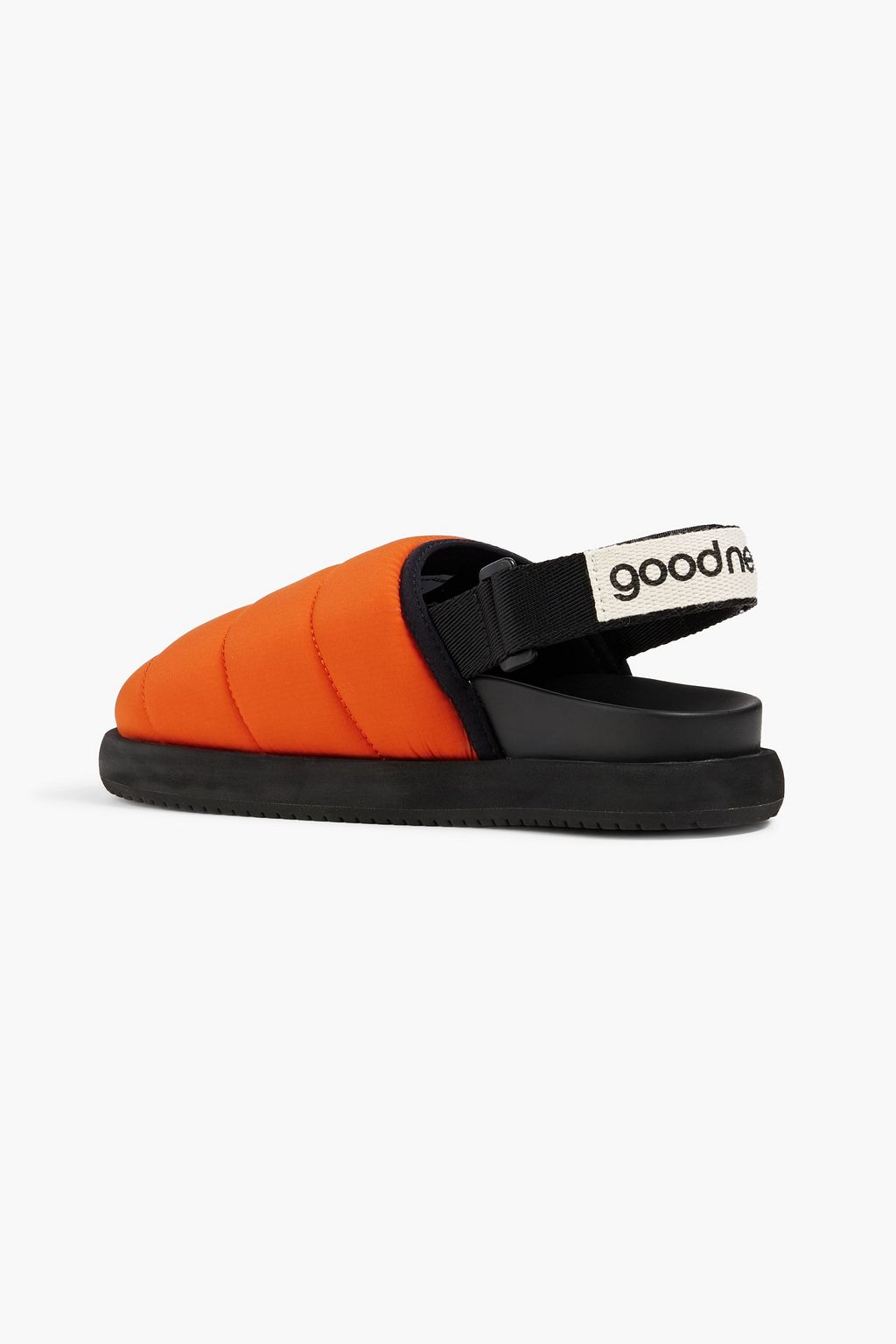 GOOD NEWS Namer quilted ripstop slingback slippers