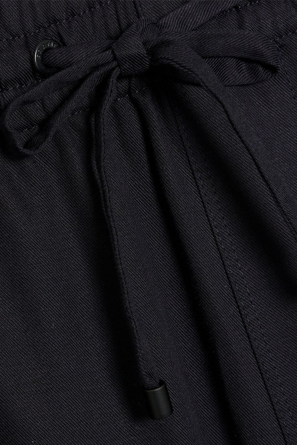 FRAME Lyocell and cotton-blend drawstring shorts