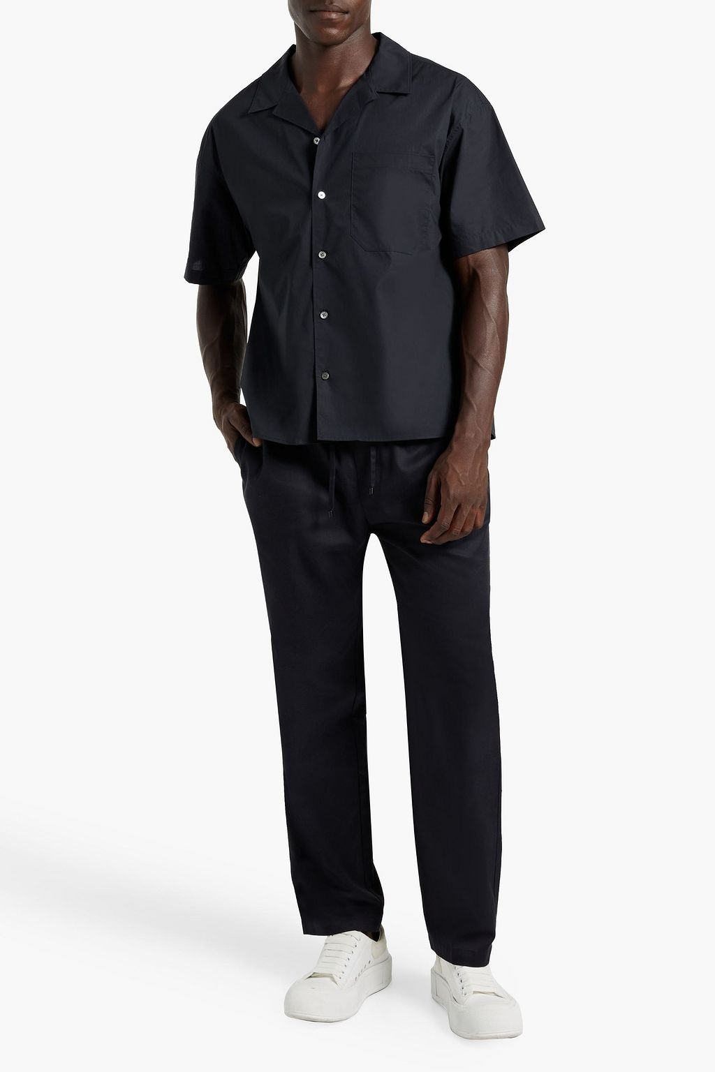 FRAME Lyocell and cotton-blend drawstring pants