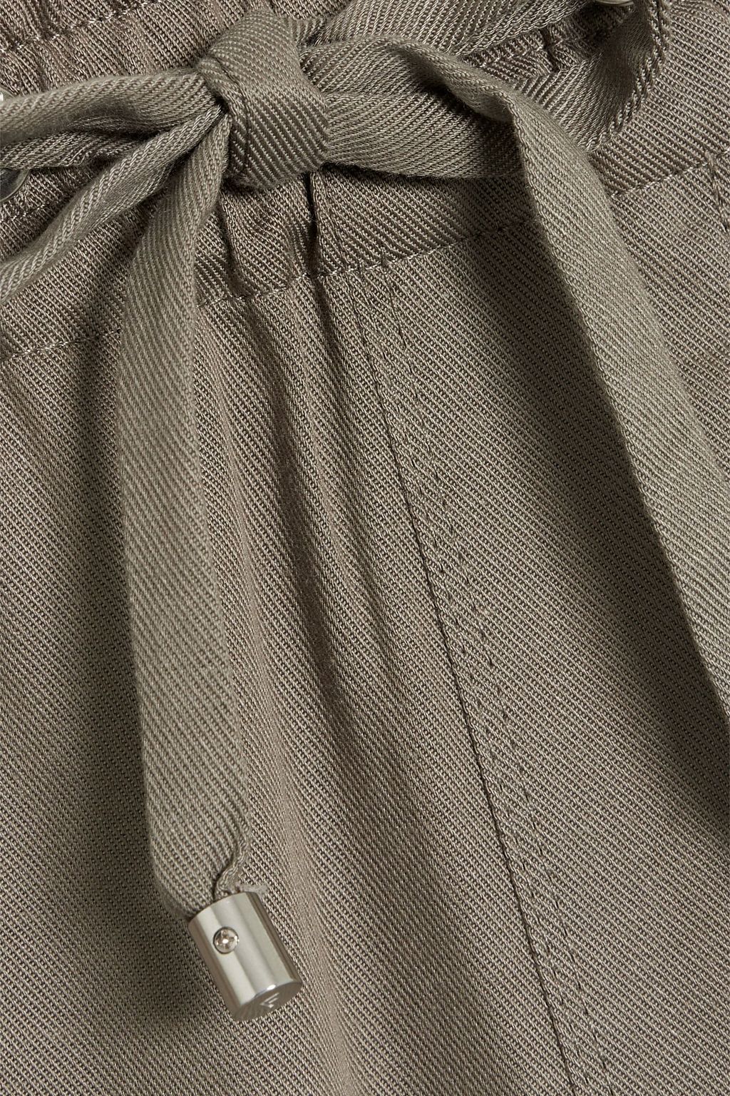 FRAME Lyocell and cotton-blend drawstring shorts