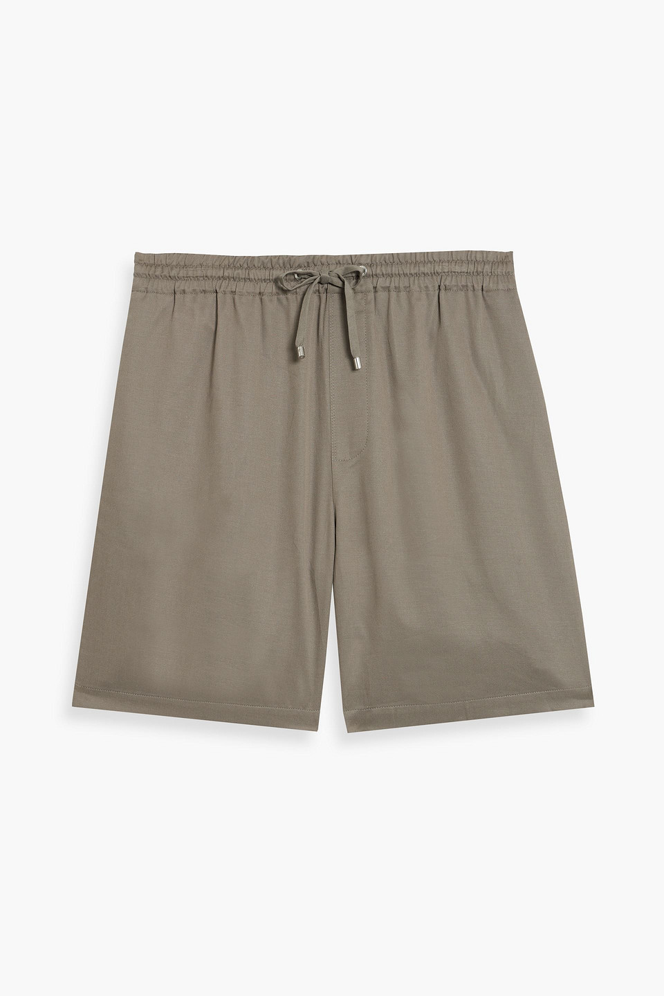 Lyocell and cotton-blend drawstring shorts