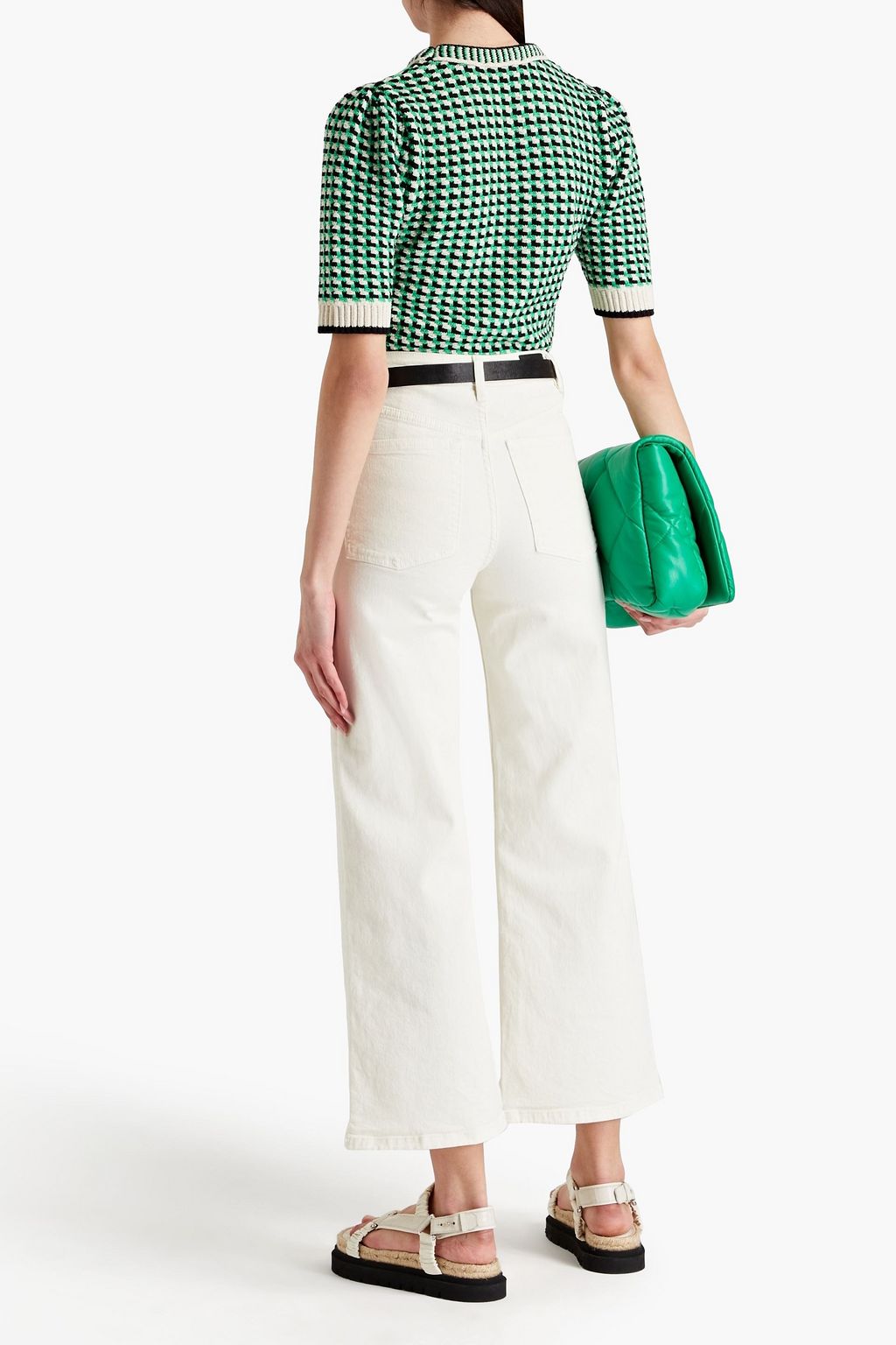 MAJE High-rise wide-leg jeans