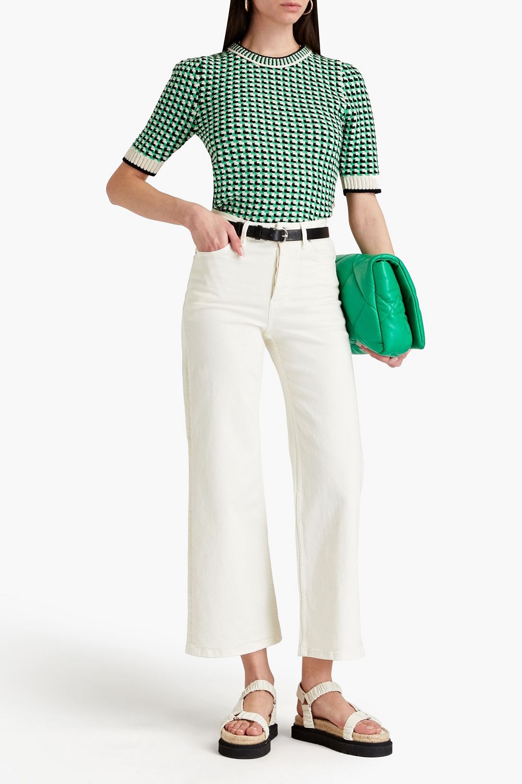 MAJE High-rise wide-leg jeans