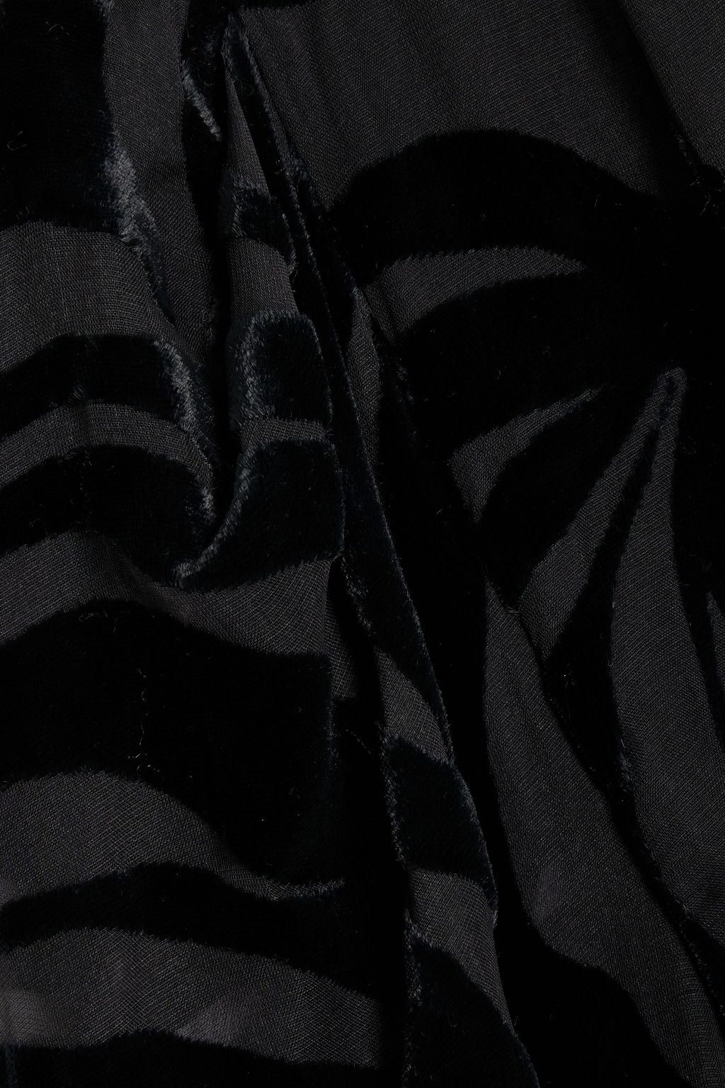 IRO Nervez wrap-effect devoré-velvet midi dress
