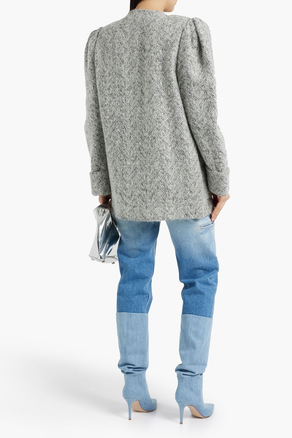IRO Cartai brushed bouclé-tweed coat
