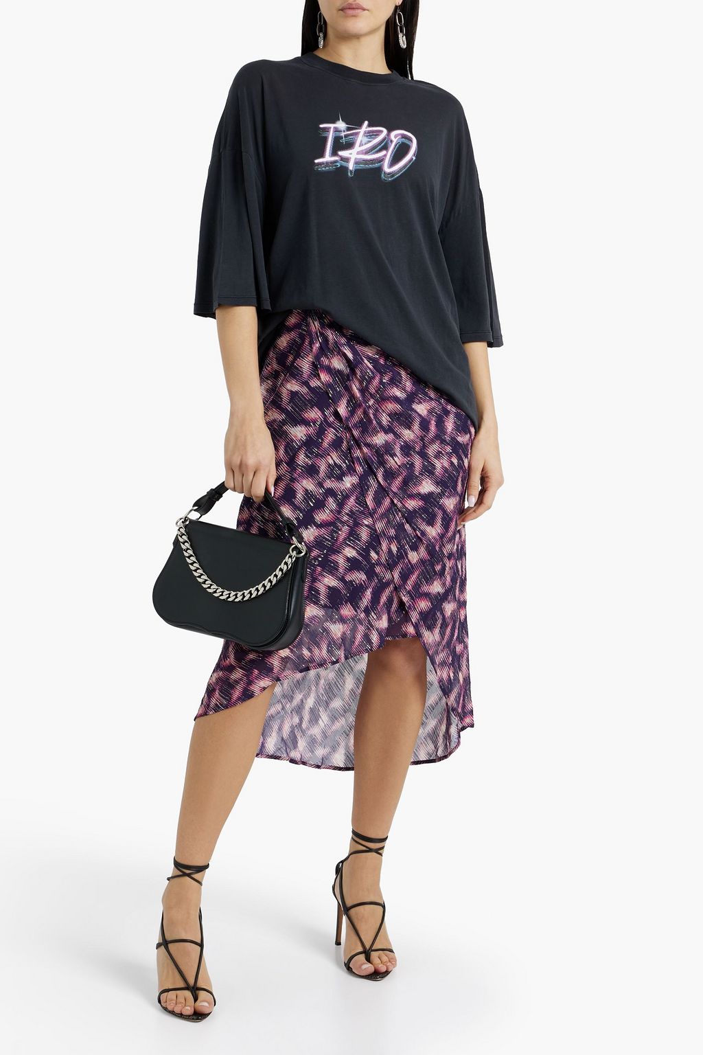 IRO Willo oversized printed Lyocell and cotton-blend T-shirt