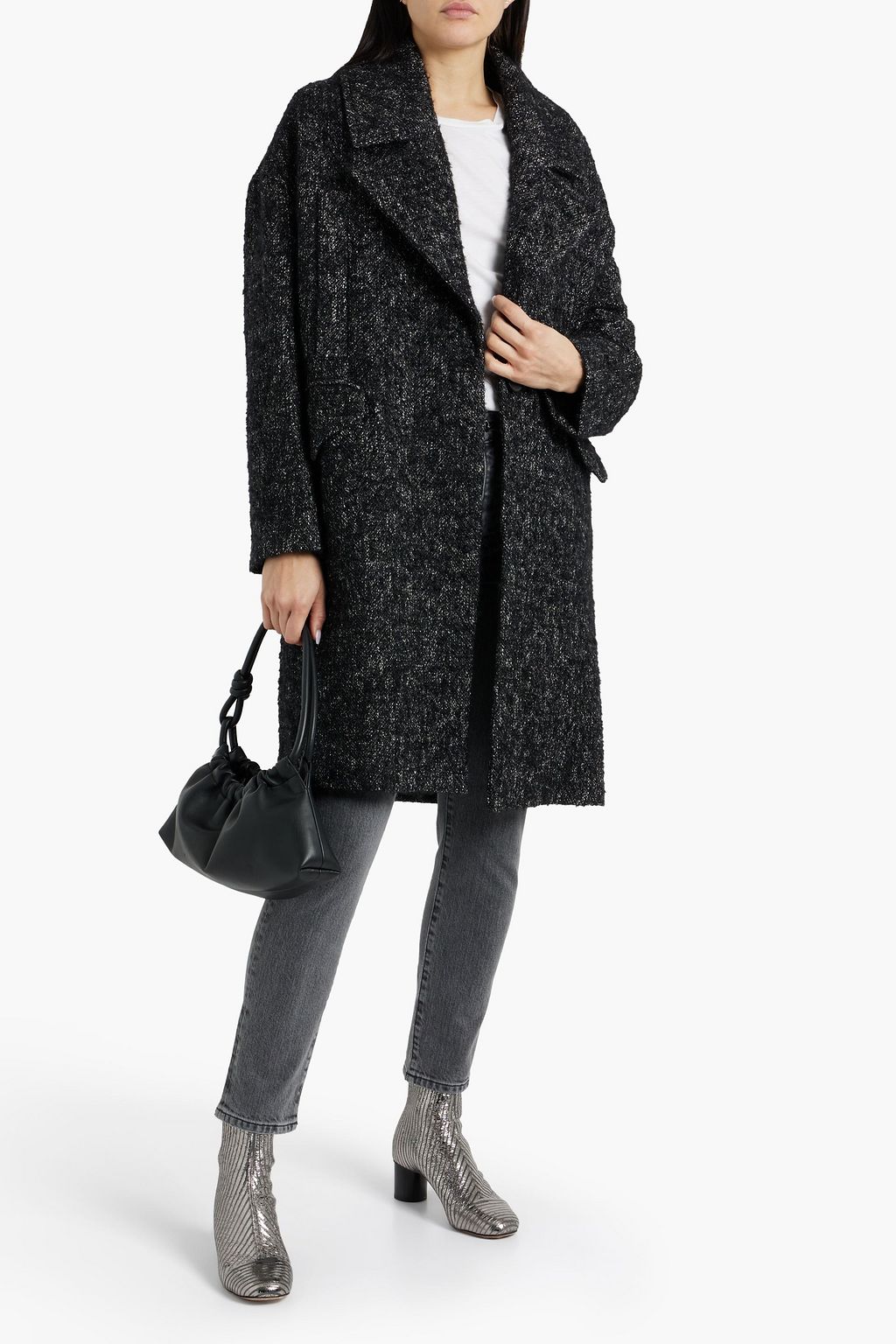 IRO Cares brushed tweed coat