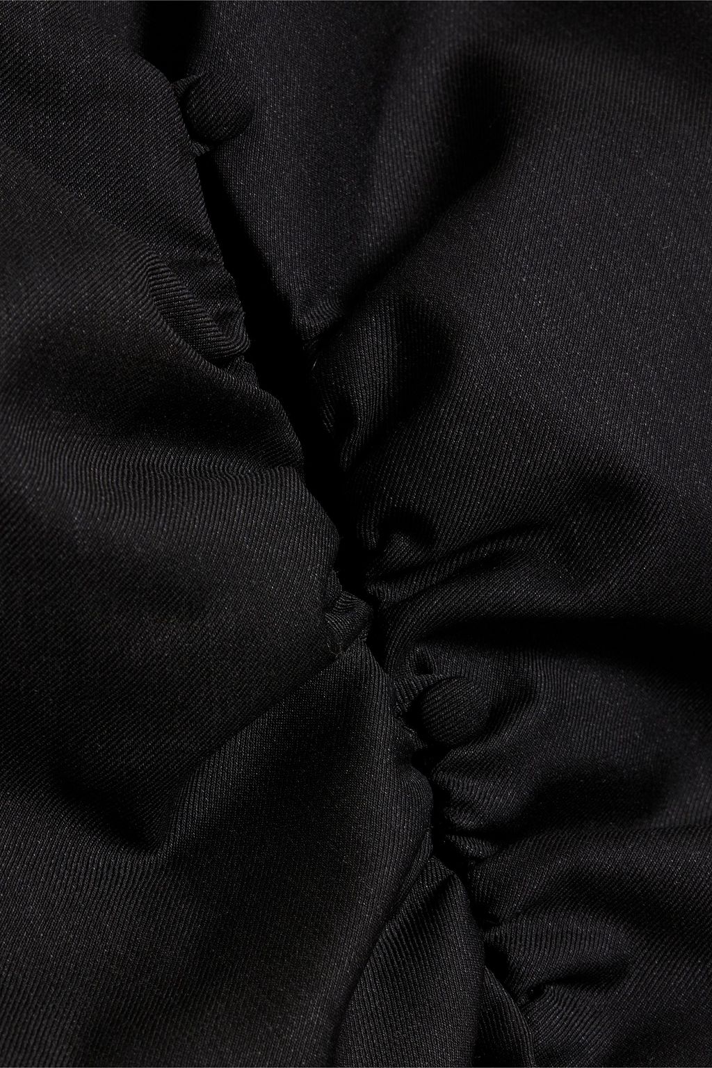 IRO Baomi ruched belted wool-twill mini dress