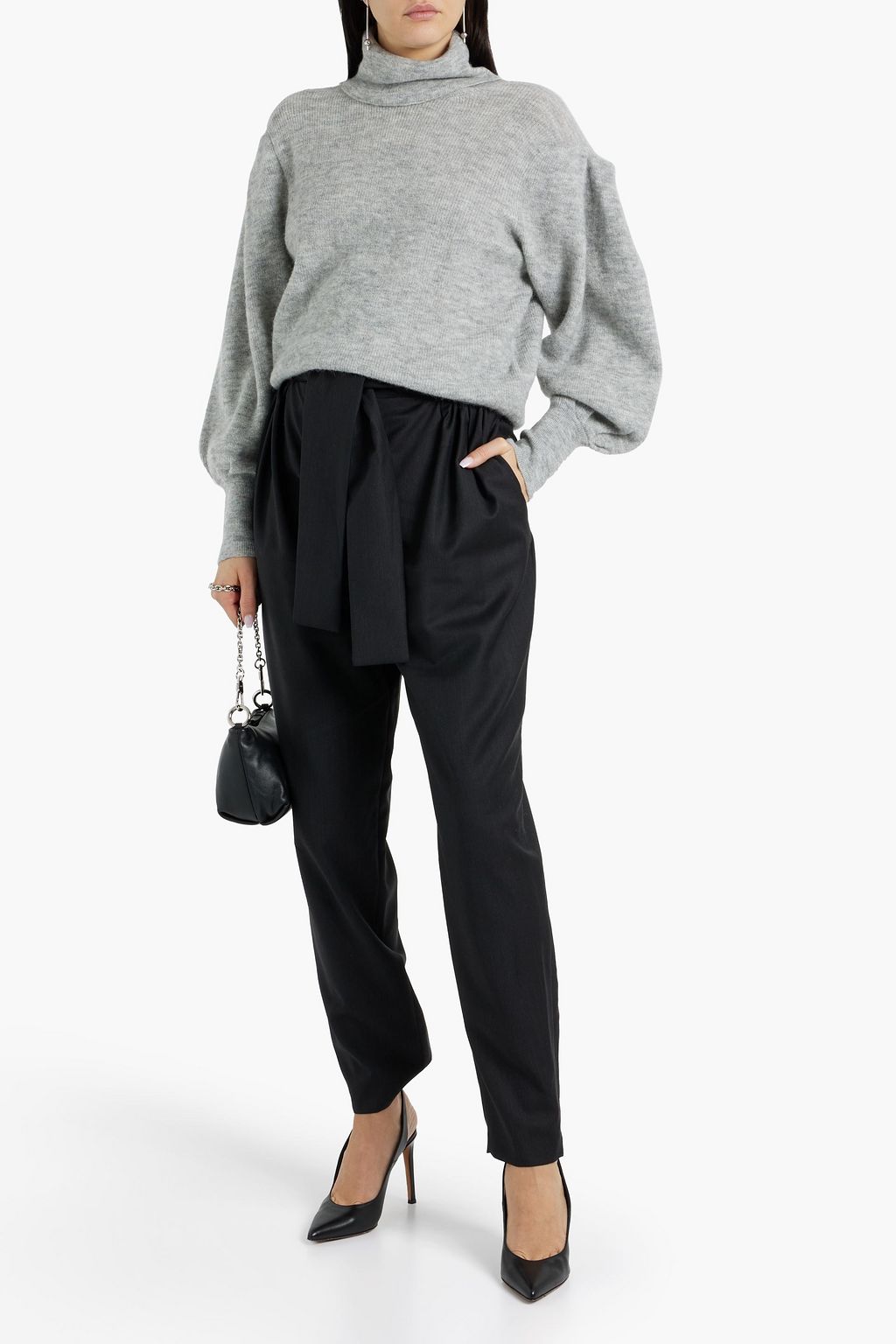 IRO Edyna mélange knitted turtleneck sweater