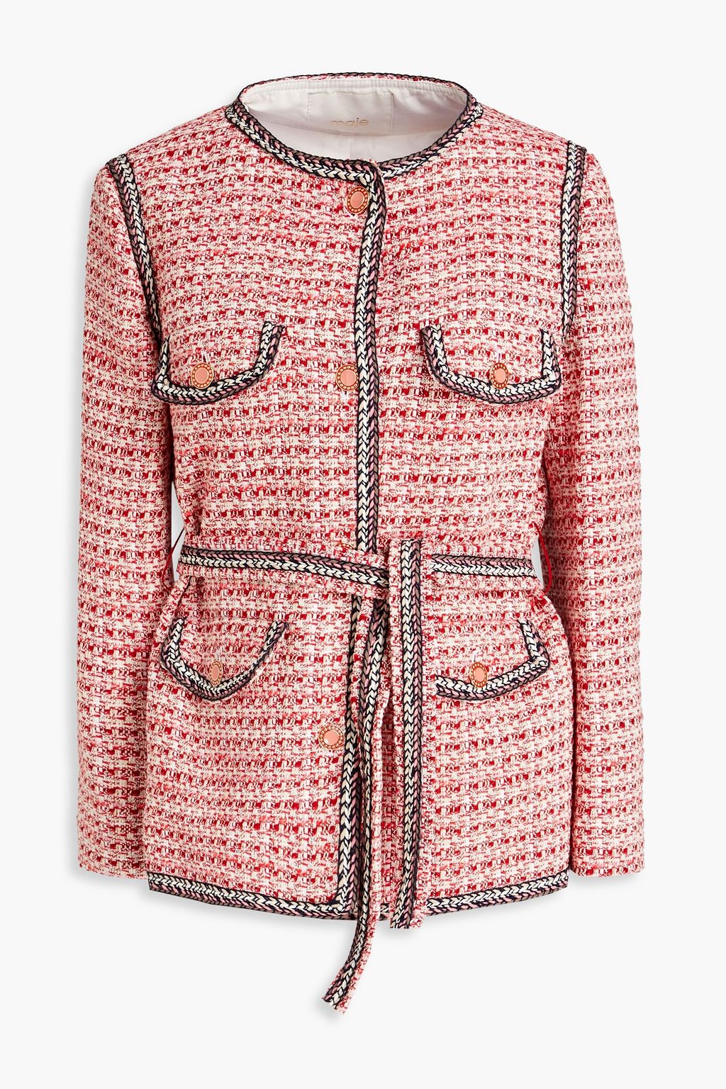 MAJE Metallic cotton-blend tweed jacket | THE OUTNET