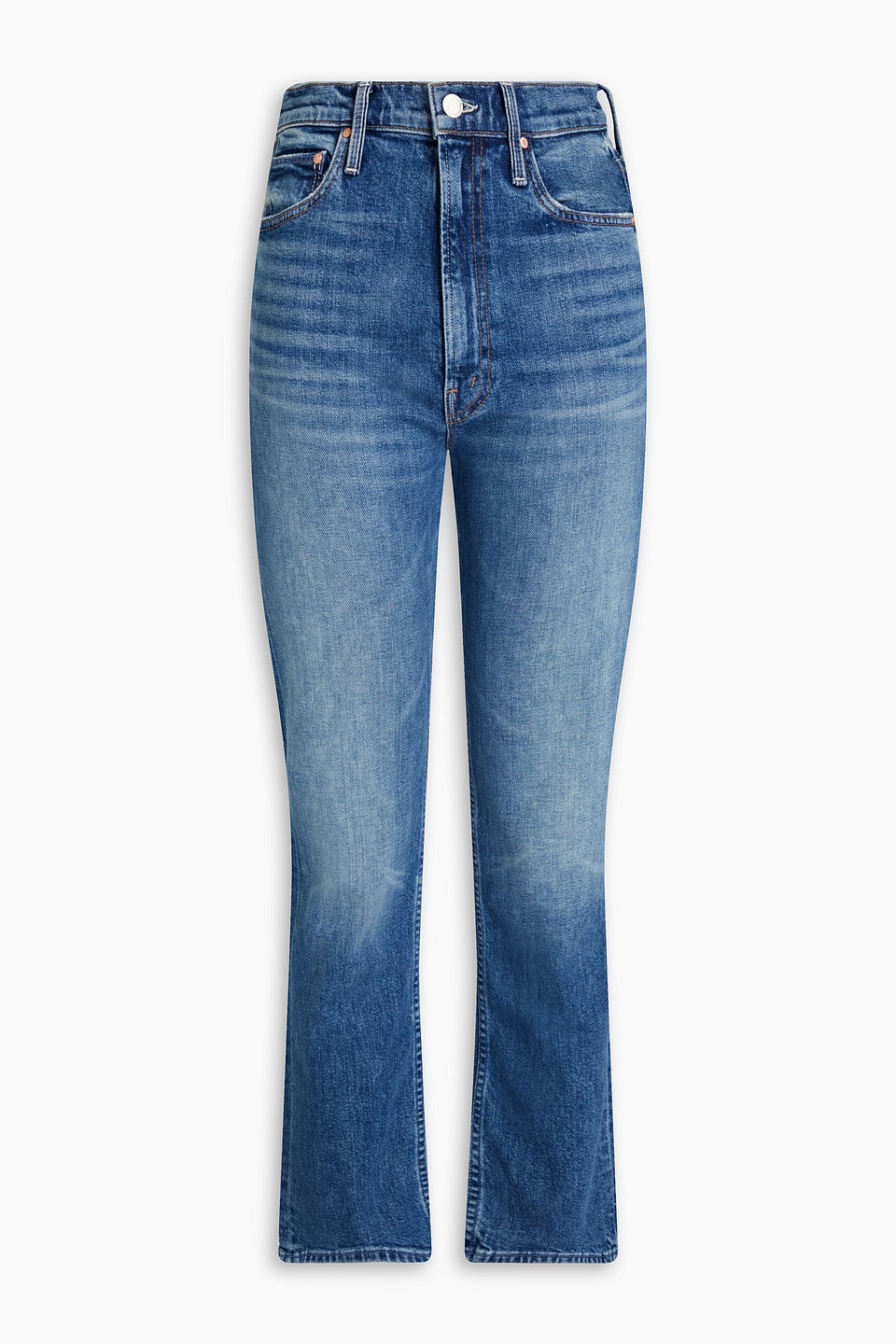 Mother The Swooner Rascal Hover High-rise Straight-leg Jeans In Blue