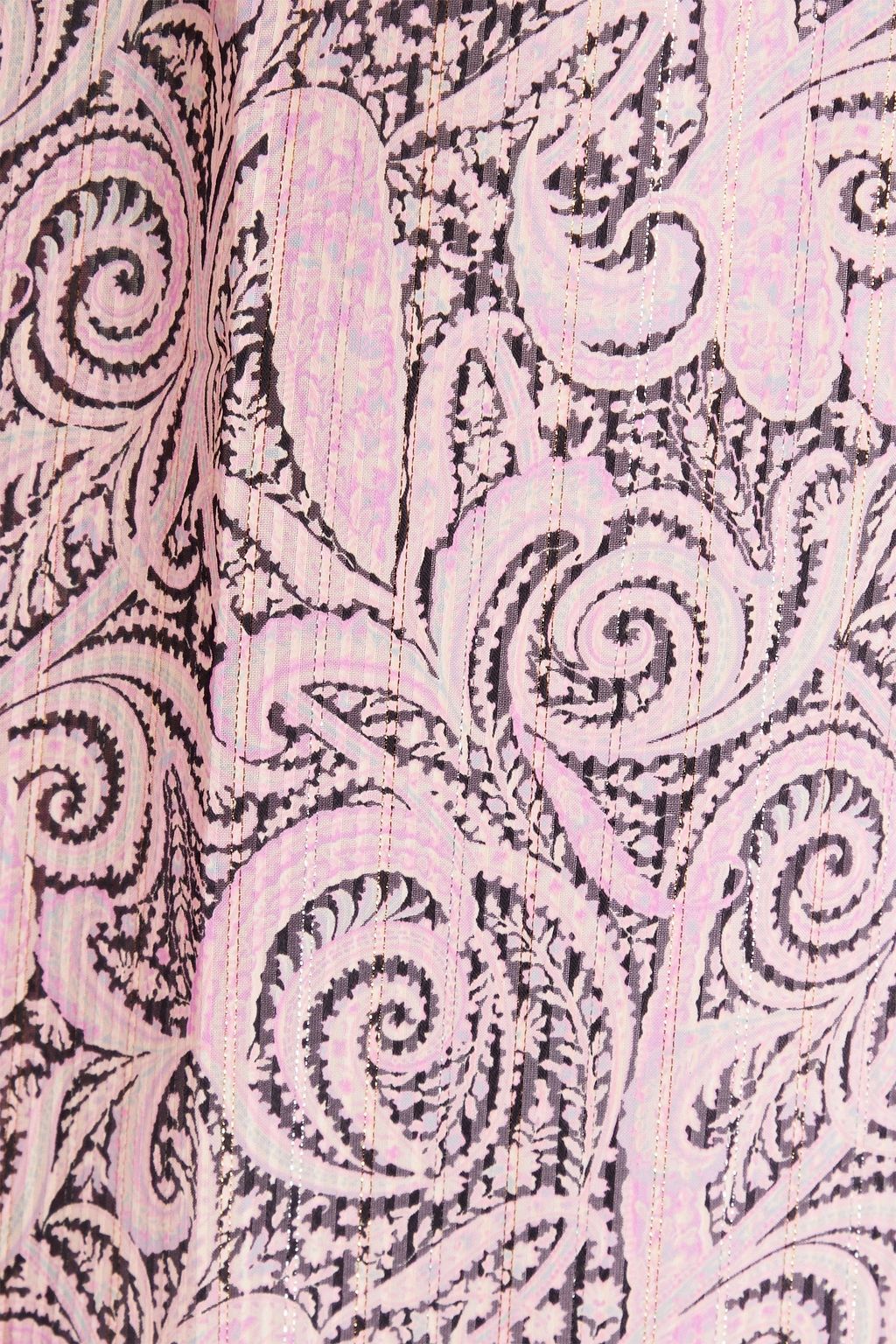 MAJE Metallic paisley-print voile blouse
