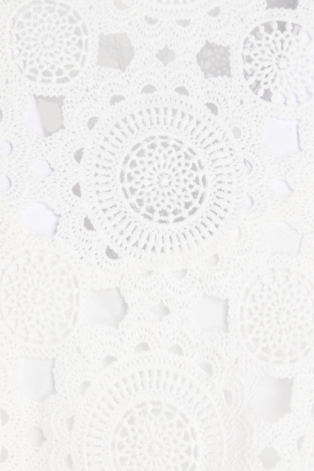 MAJE Cropped cotton crocheted lace top