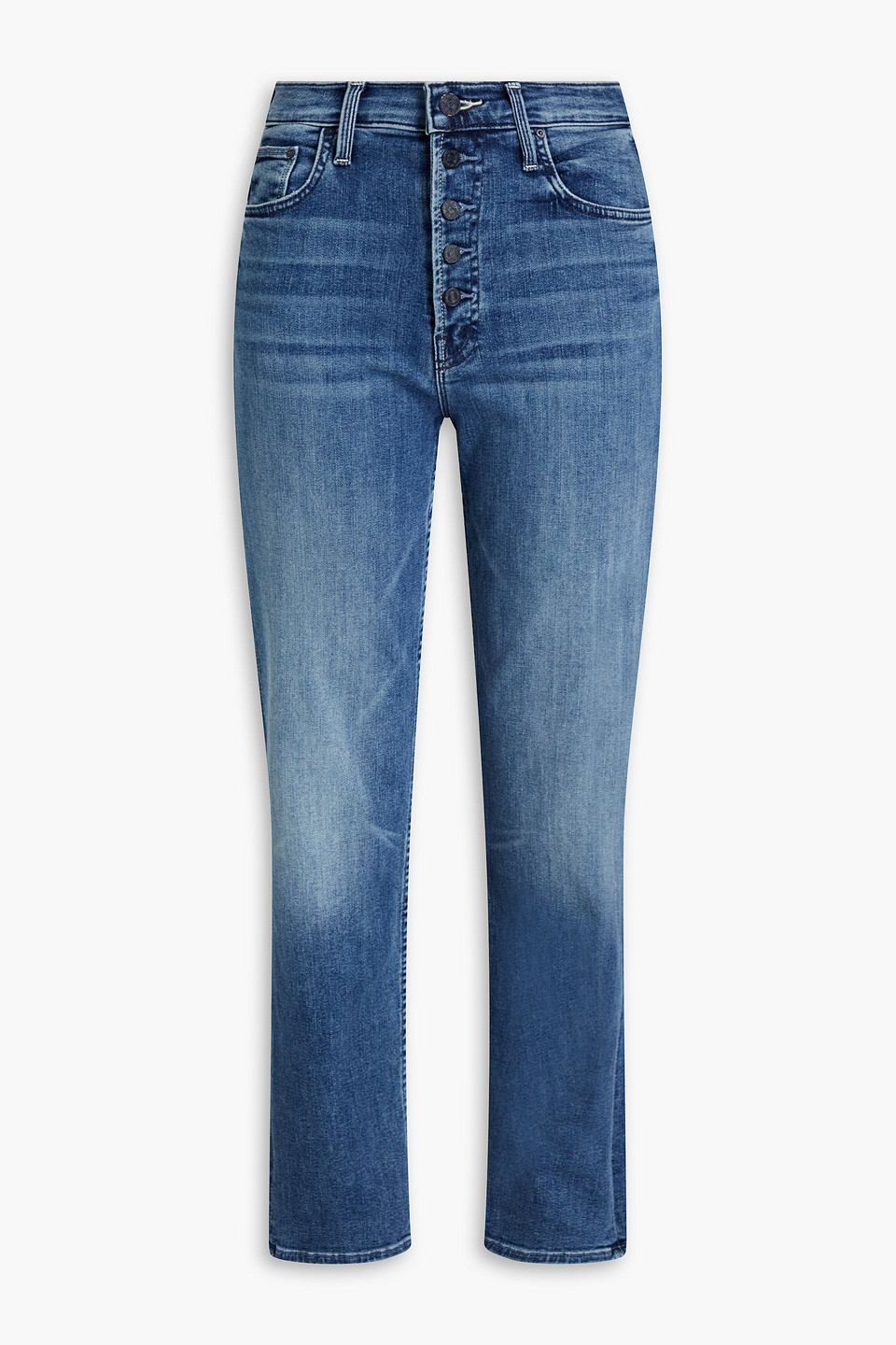 Mother The Twister Ankle Jeans In Across The Finish Line In Dark Denim