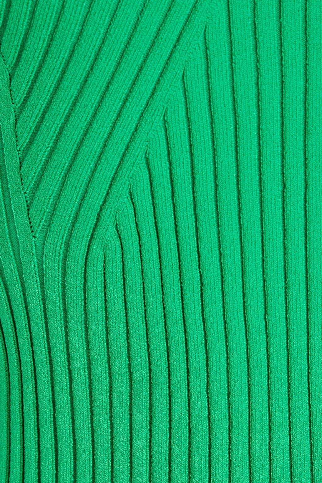 NICHOLAS Cutout ribbed-knit bodysuit