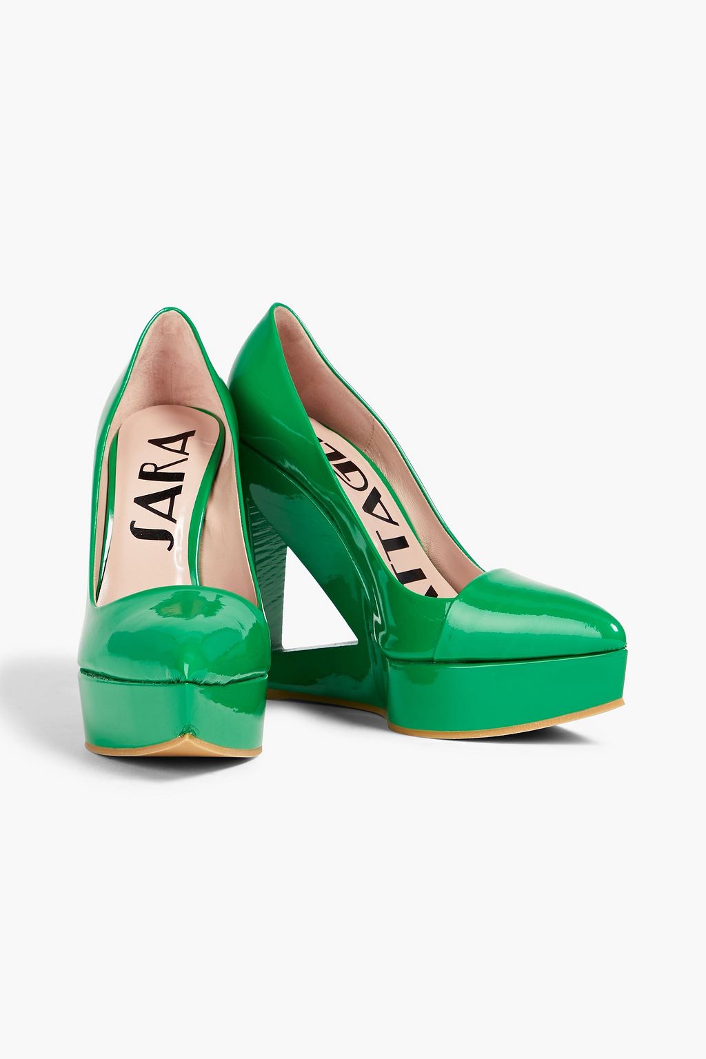 SARA BATTAGLIA Euphoria patent-leather platform pumps