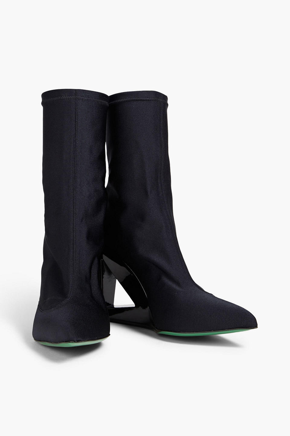 Shop Sara Battaglia Euphoria Stretch-jersey Sock Boots In Black