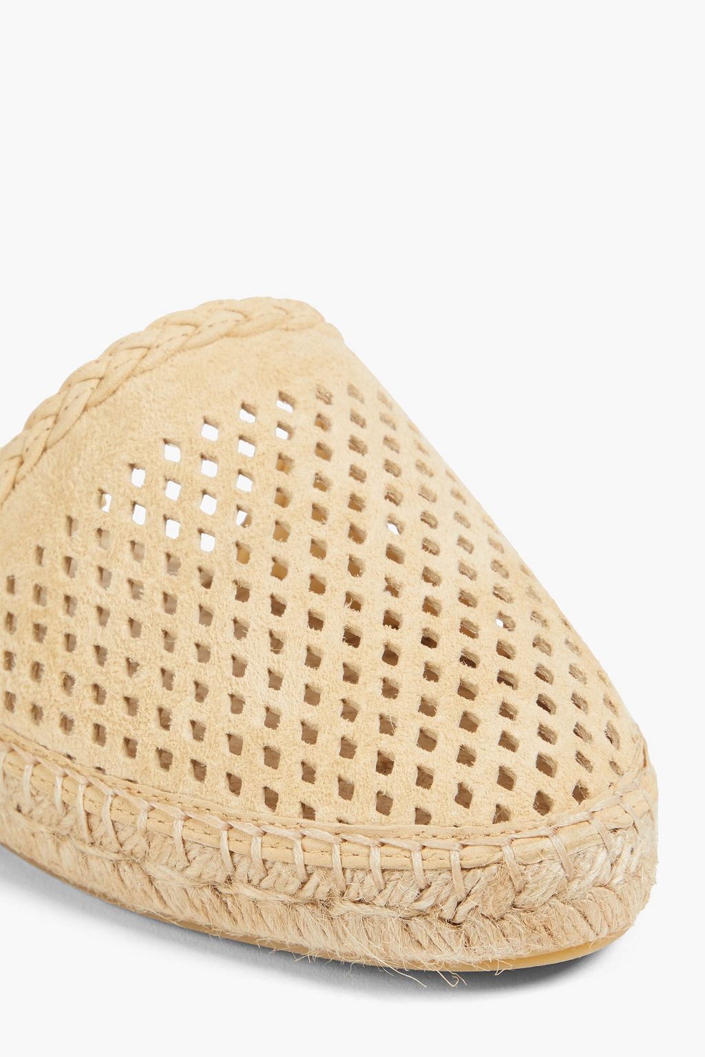 PAULA TORRES Iza lace-up laser-cut suede espadrilles