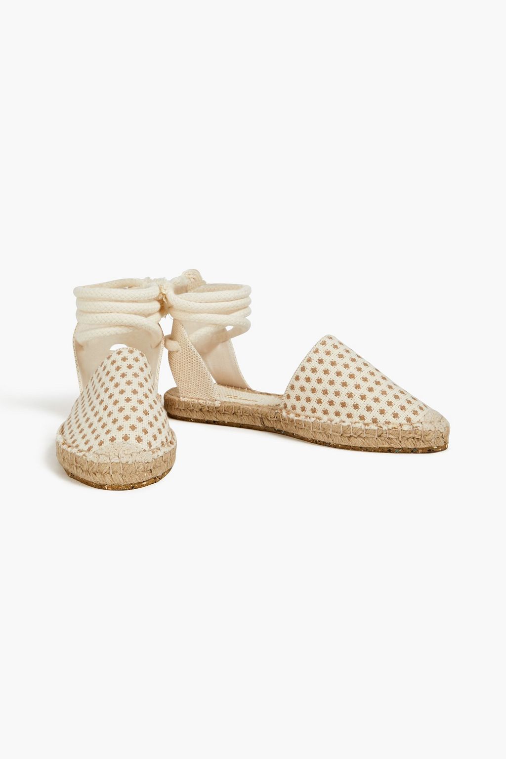 PAULA TORRES Laura two-tone woven espadrilles