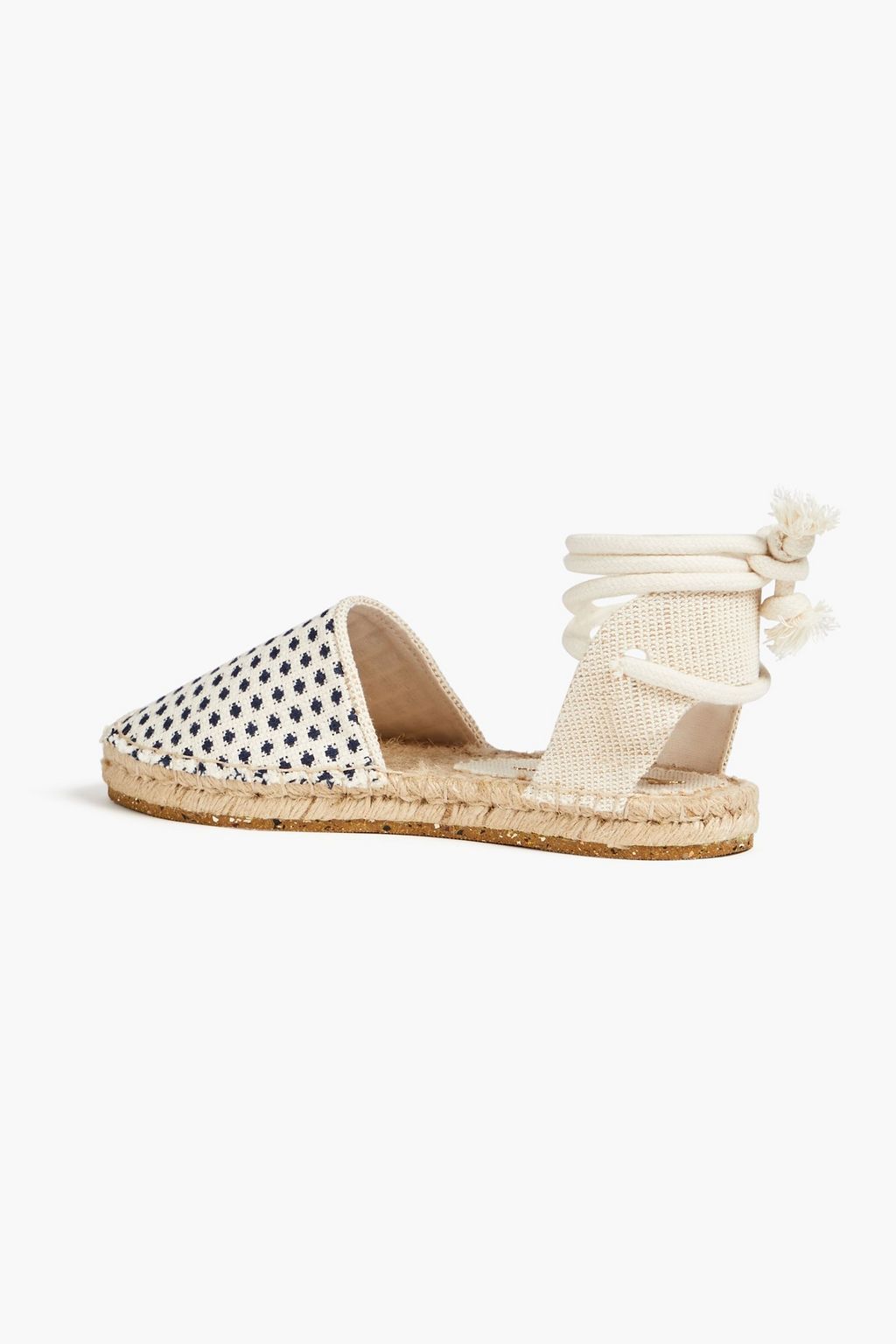 PAULA TORRES Laura two-tone woven espadrilles