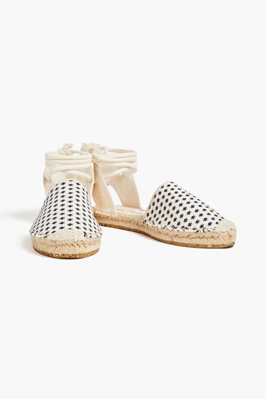 PAULA TORRES Laura two-tone woven espadrilles