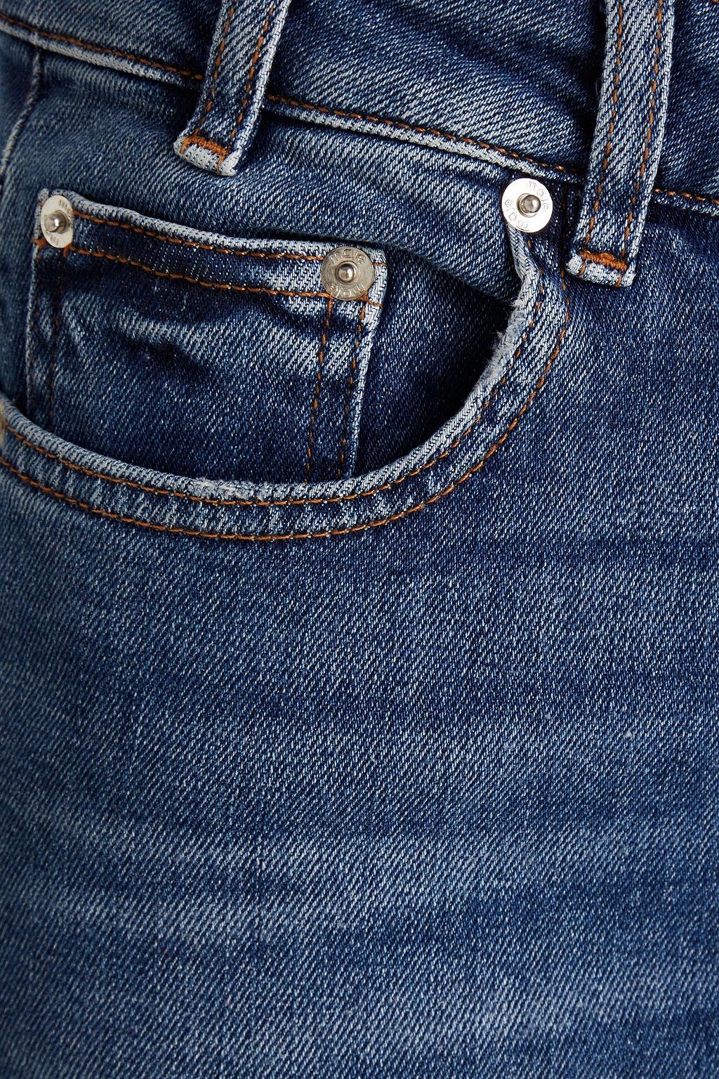 MAJE Scalloped high-rise straight-leg jeans
