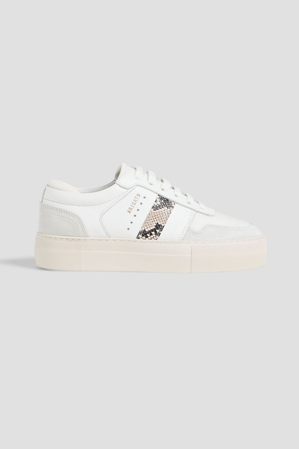 AXEL ARIGATO Suede, smooth and snake-effect leather sneakers | THE OUTNET