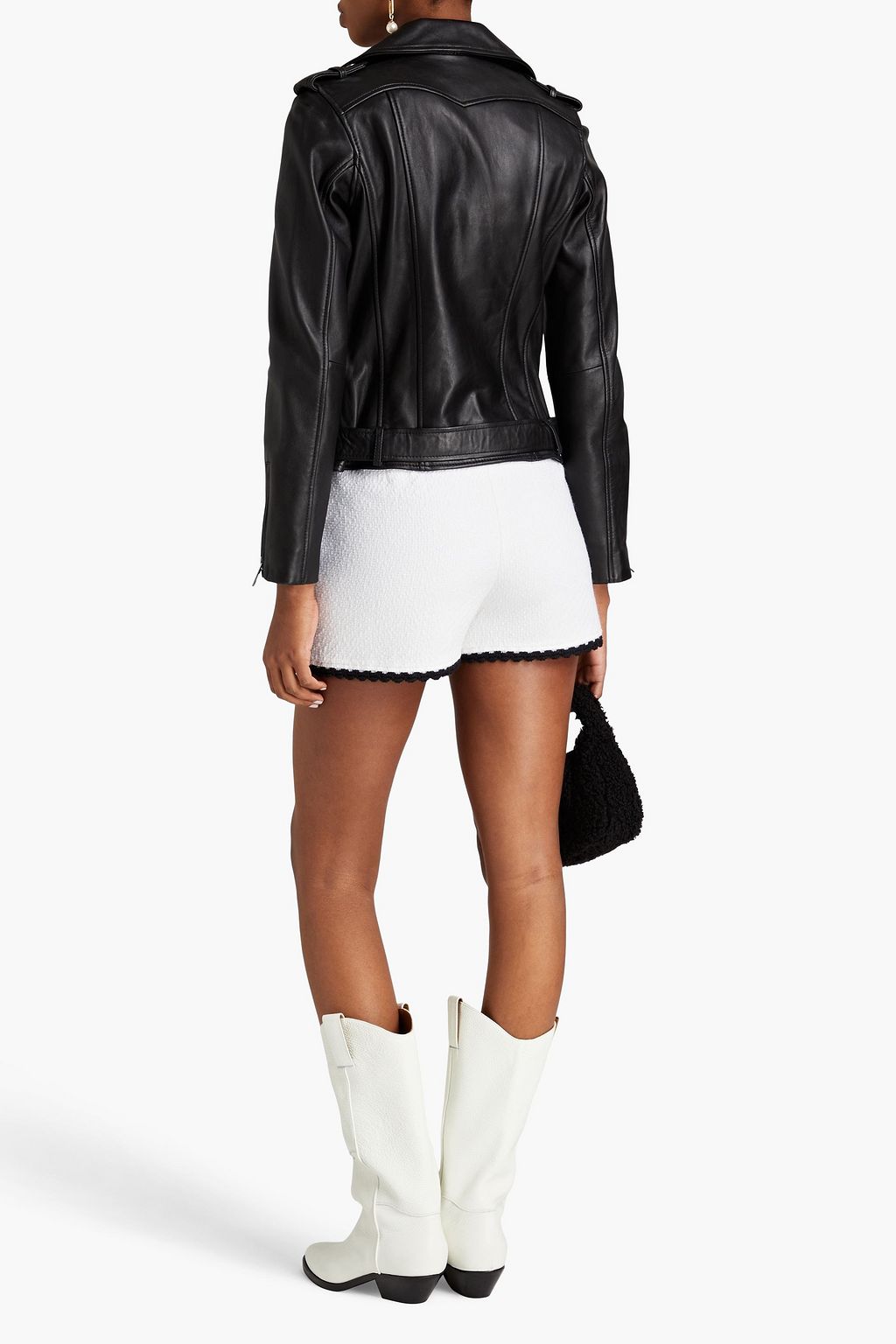 MAJE Leather biker jacket