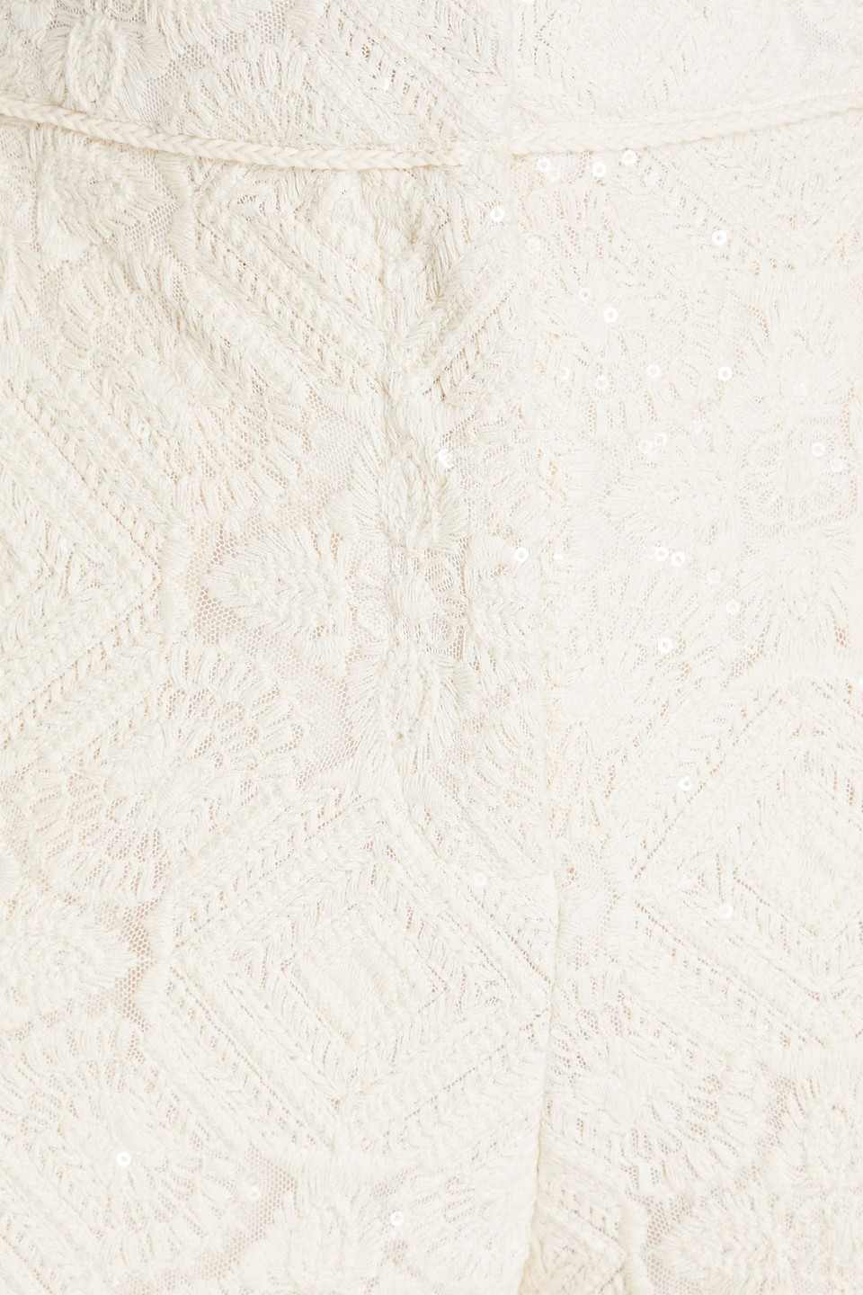 MAJE SEQUIN-EMBELLISHED EMBROIDERED TULLE SHORTS 3074457345635482685
