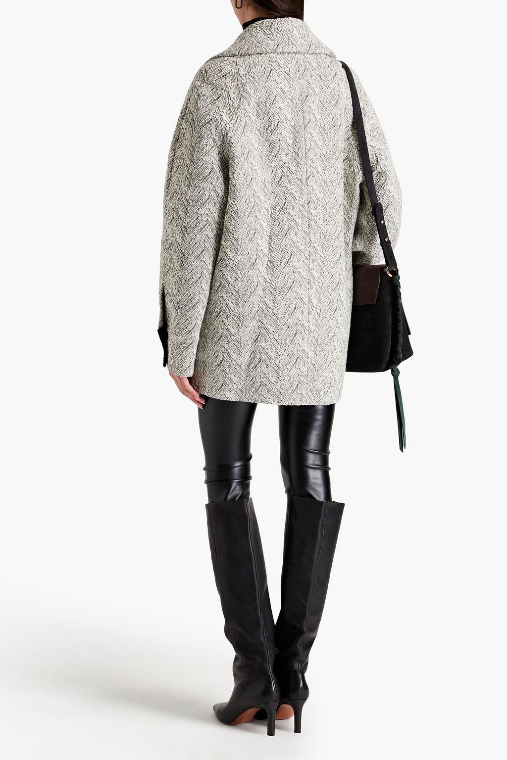IRO Tilyger Mantel aus Bouclé-Tweed mit Fischgratmuster